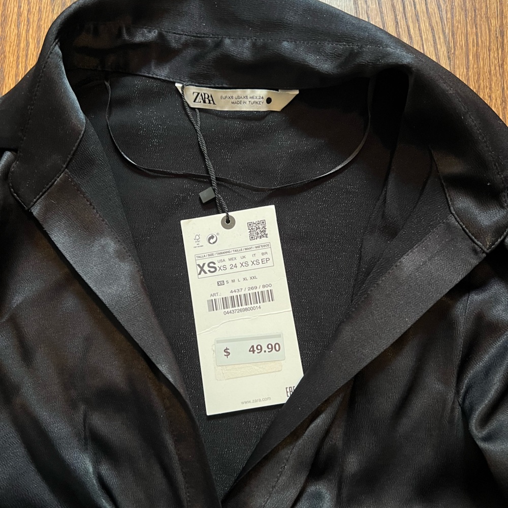 zara black top